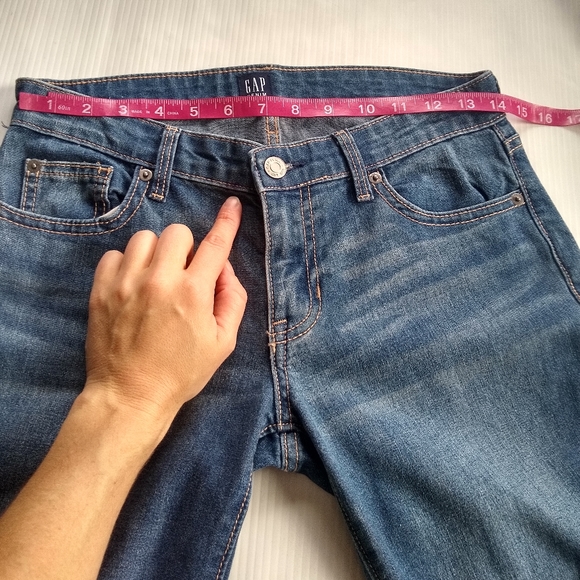 GAP distressed ripped blue denim skinny jeans - Picture 5 of 7